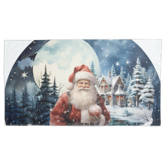 Housse D'oreillers Capa de Travesseiro(Pillowcase)Noite do Papai Noel