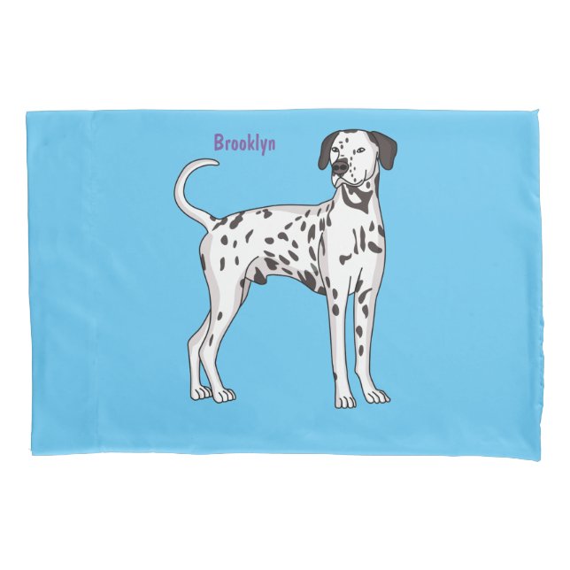 Housse D'oreillers Caricature pour chien dalmate (devant)