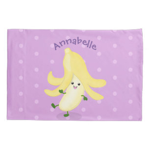 Housse D'oreillers Caricature sur la banane de Cute kawaii
