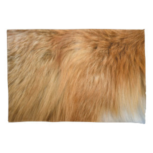 Housse D'oreillers Carreau Motif de fourrure Red Fox