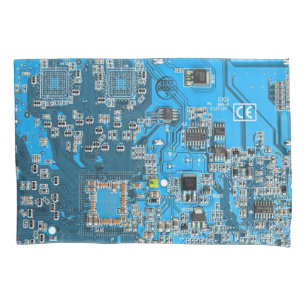 Housse D'oreillers Carte circuit bleu circuit imprimé à circuit impri