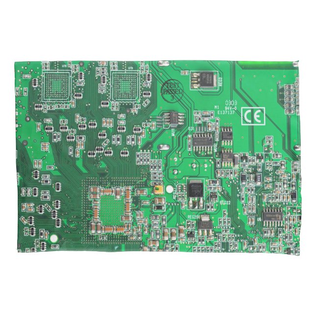 Housse D'oreillers Carte circuit imprimé circuit vert PCB (devant-gauche)
