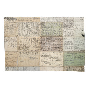 Housse D'oreillers Cartes postales anciennes Arrière - plan Vintage f