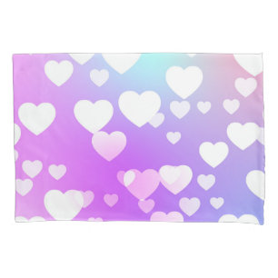 Housse D'oreillers Cas-oreilles de Coeurs Violets.