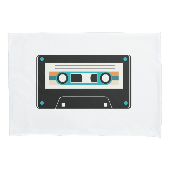 Housse D'oreillers Cassette de musique (devant)