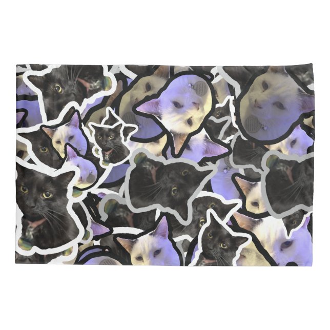 Housse D'oreillers Cats Pillowcase (Dos)