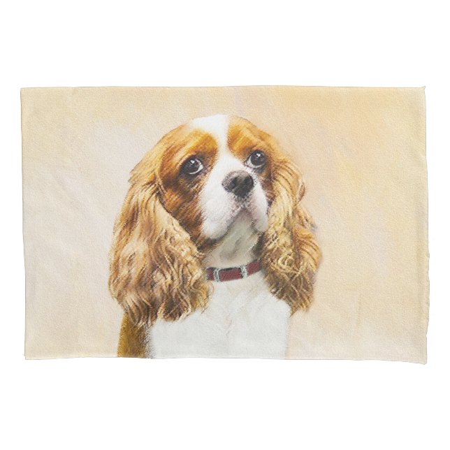 Housse D'oreillers Cavalier King Charles Spaniel Peinture originale (devant)