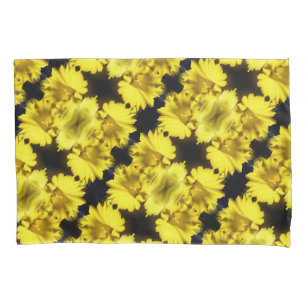 Housse D'oreillers Centre de la jonquille jaune Abstrait Floral