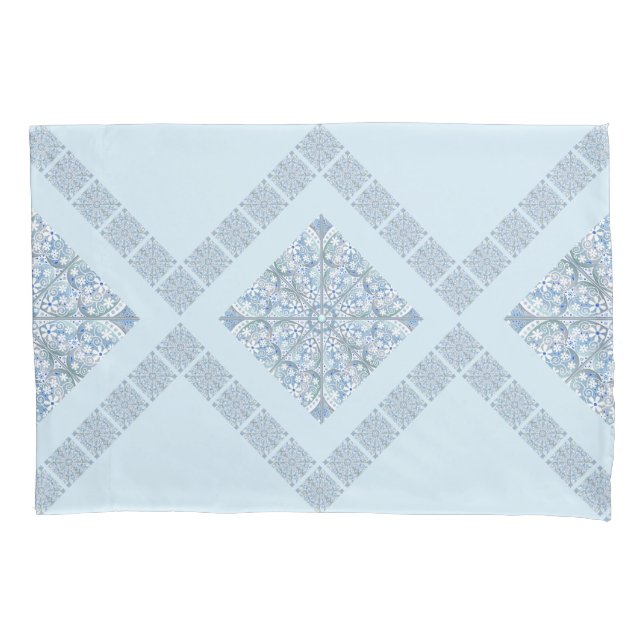 Housse D'oreillers Céramique Lace bleu clair (devant)