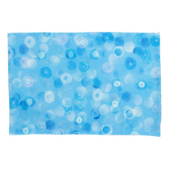 Housse D'oreillers Cercles d'hiver : Pois Abstraits. (devant)