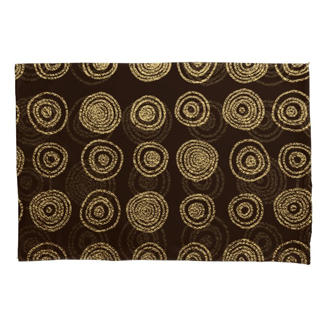 Housse D'oreillers Cercles d'or : Motif à main (devant)