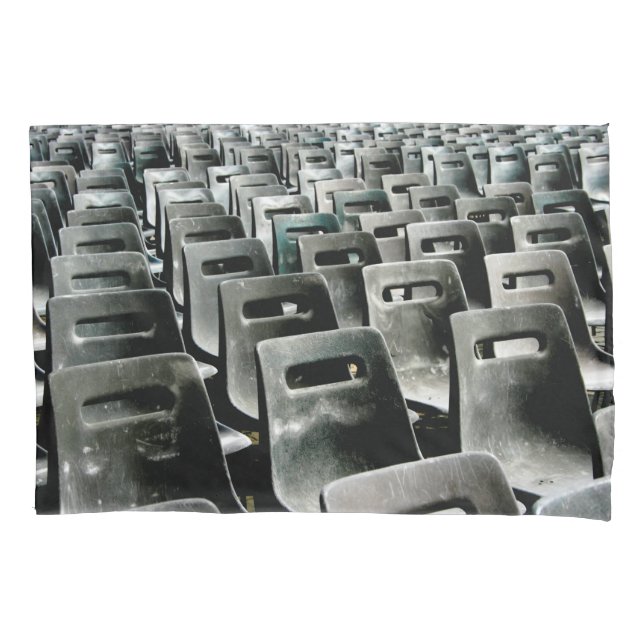 Housse D'oreillers Chaises gris monochromatique (devant)