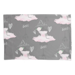 Housse D'oreillers Chambre de Filles aux Ballerines de Couture Rose &