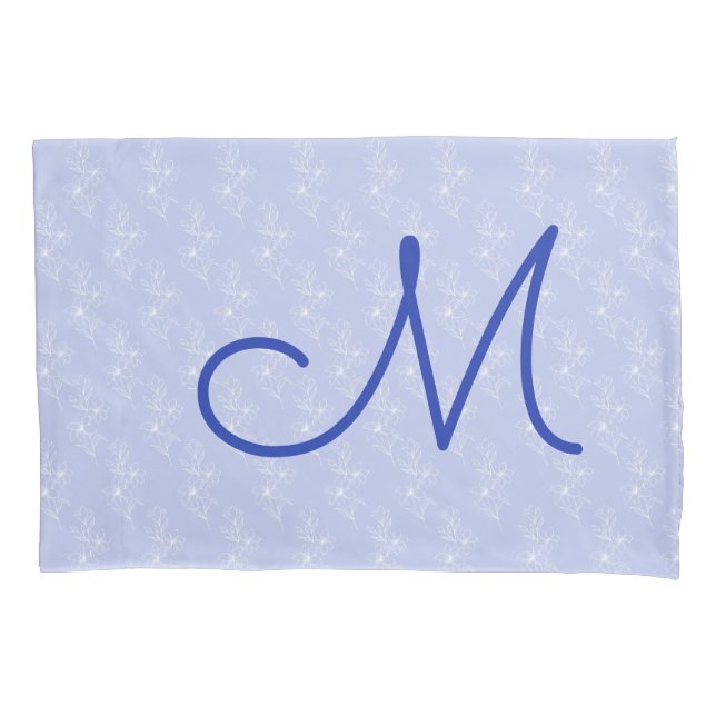 Housse D'oreillers Chambre Motif Floral Monogram (devant)