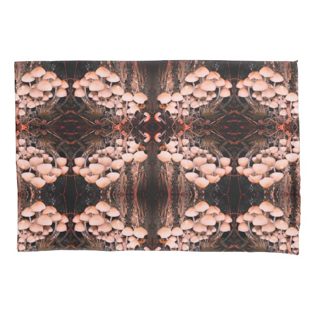 Housse D'oreillers Champignons sauvages blancs Motif naturel Abstrait (devant)