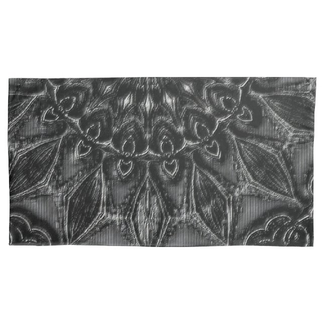 Housse D'oreillers Charcoal Mandala   (devant)