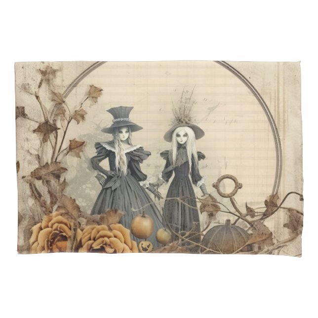 Housse D'oreillers Chariot Halloween vintage (12) (devant-gauche)
