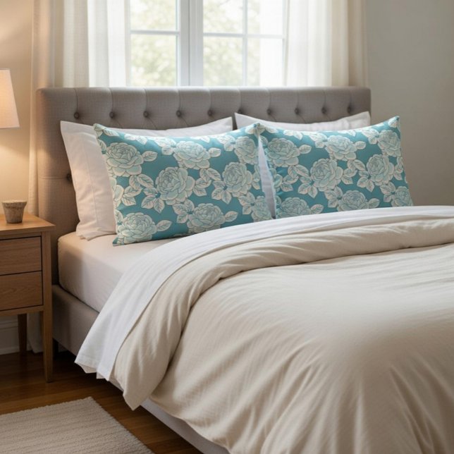 Housse D'oreillers Charme Floral Élégant Vintage (Créateur téléchargé)