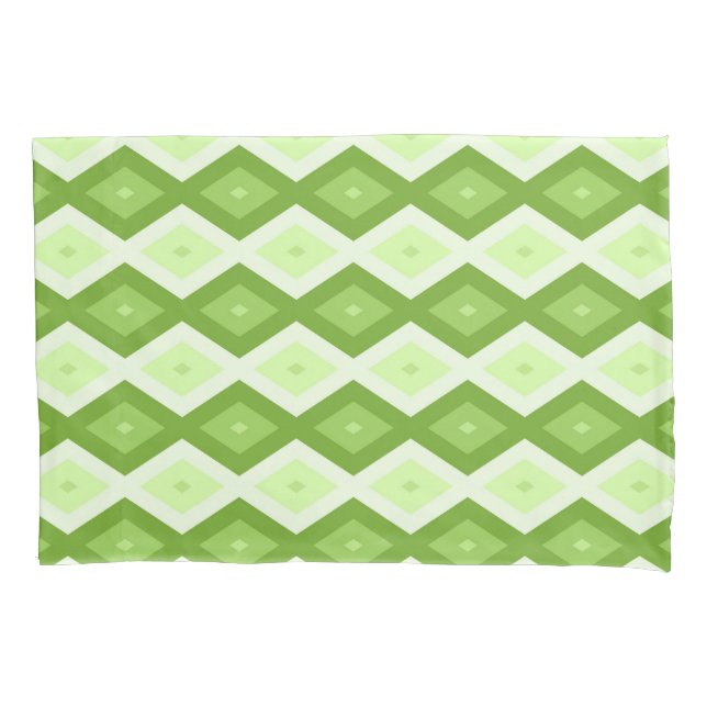 Housse D'oreillers Chartreuse green diamond pattern (devant)