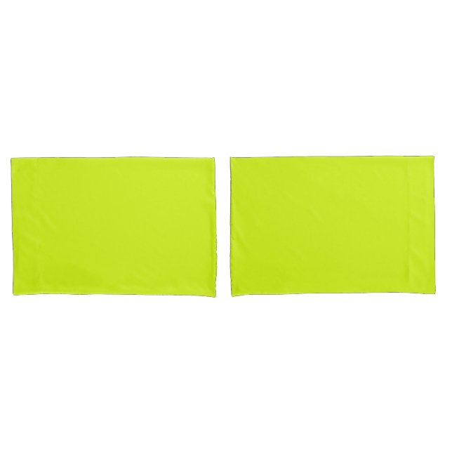 Housse D'oreillers  Chartreuse Jaune (couleur unie)  (devant-Set)
