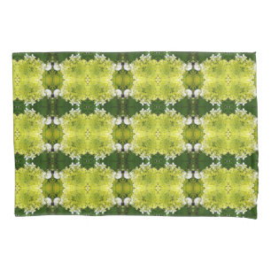 Housse D'oreillers Chartreuse Vert Abstrait Hydrangea Blooms Motif
