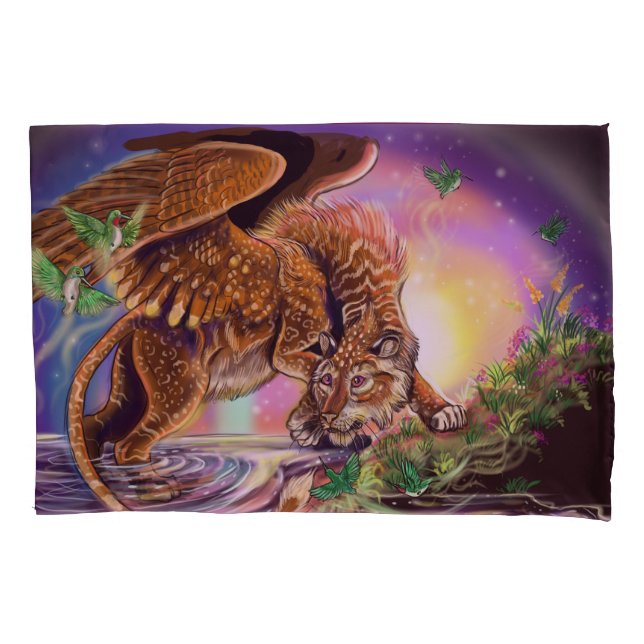 Housse D'oreillers Chasseur de poule Chat volant (devant)
