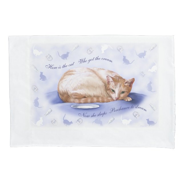 Housse D'oreillers Chat à la crème (devant)