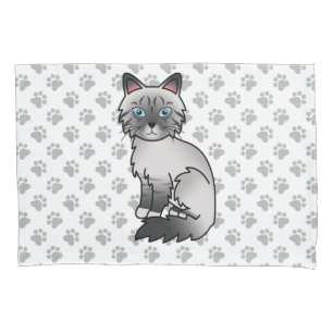 Housse D'oreillers Chat bleu tabby Birman / Ragdoll mignon & pattes