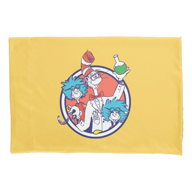 Housse D'oreillers Chat dans le Casquette & Lab Tech One Lab Tech Two (devant)