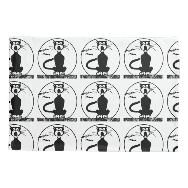 Housse D'oreillers CHAT vintage JAUNE PILLOWCATS (Dos)