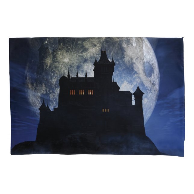 Housse D'oreillers Château d'Imaginaire la nuit (devant-gauche)