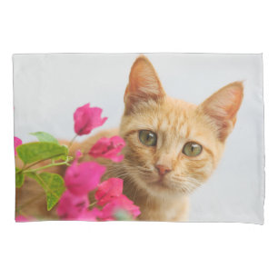 Housse D'oreillers Chaton mignon de chat de gingembre vous observant