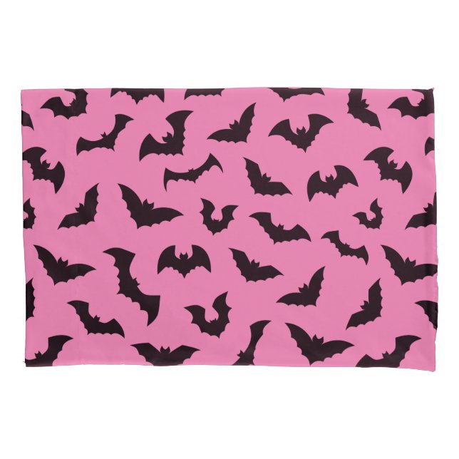 Housse D'oreillers Chauve-souris rose pastel motif (devant)