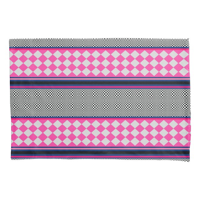 Housse D'oreillers Check Stripes Harlequin Conception de Motif mixte (devant)