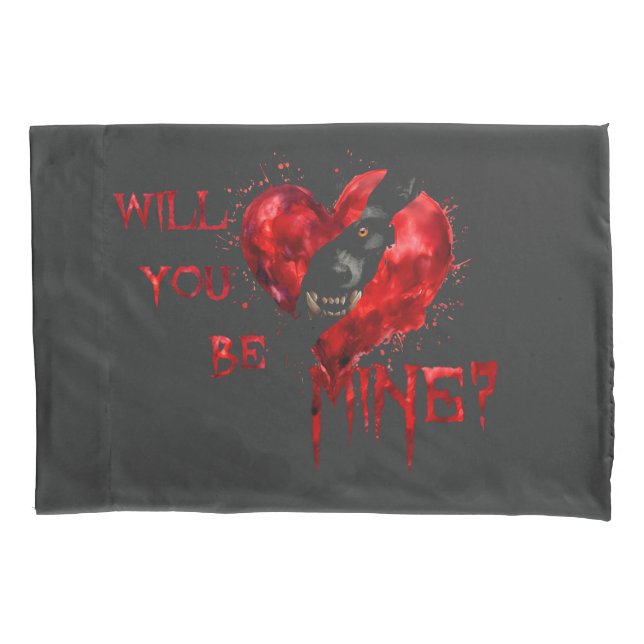 Housse D'oreillers Chemise WIll You Be Mine Saint-Valentin (devant)