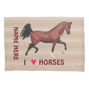 Housse D'oreillers Chevaux Arabes d'amour du poney I de cheval de