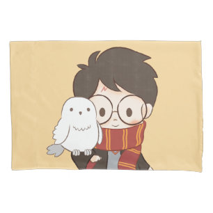 Housse D'oreillers Chibi HARRY POTTER™ & Hedwig