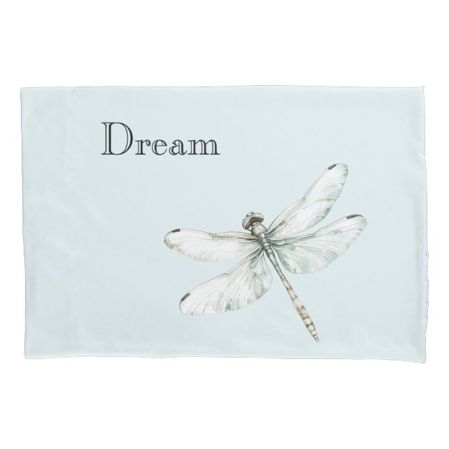 Housse D'oreillers Chic Blue Dragonfly Dream (devant)