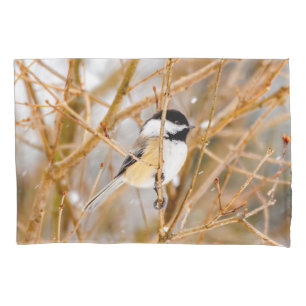Housse D'oreillers Chickadee au plafond noir - Photo originale