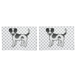 Housse D'oreillers Chien danois-suédois noir et blanc Chien mignon
