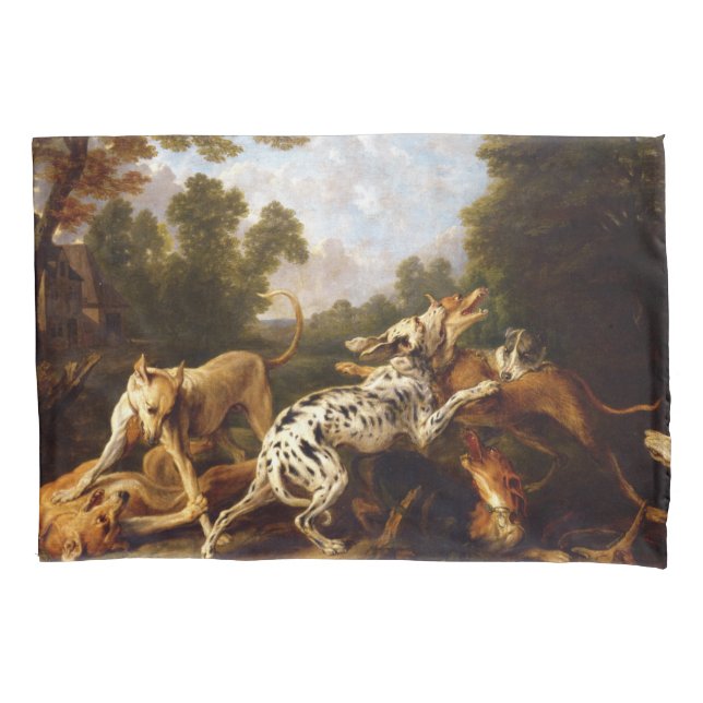 Housse D'oreillers Chiens combattant (par Frans Snyders) (devant-gauche)
