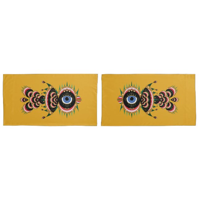 Housse D'oreillers Chimera - Poisson Oiseau King Pillowcase (devant-Set)