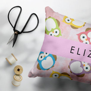 Housse D'oreillers Chouettes mignonnes, Chouette Motif, Chouettes col