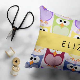 Housse D'oreillers Chouettes mignonnes, Chouette Motif, Chouettes col