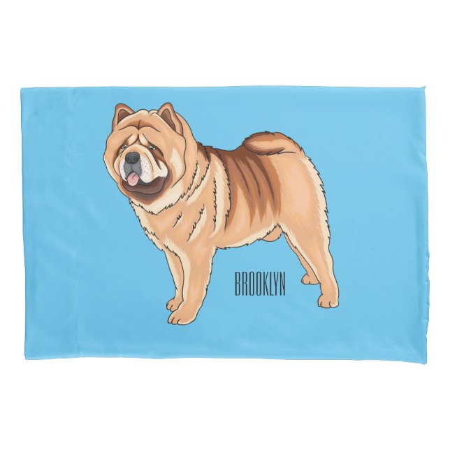 Housse D'oreillers Chow Chow dog cartoon (devant)