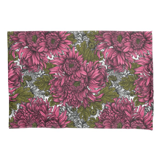 Housse D'oreillers Chrysanthème rose (devant)