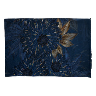 Housse D'oreillers Chrysanthèmes dessinés à la main, motif floral élé