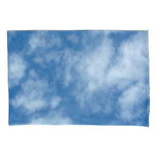 Housse D'oreillers Ciel bleu avec nuages Photo Pillowcase