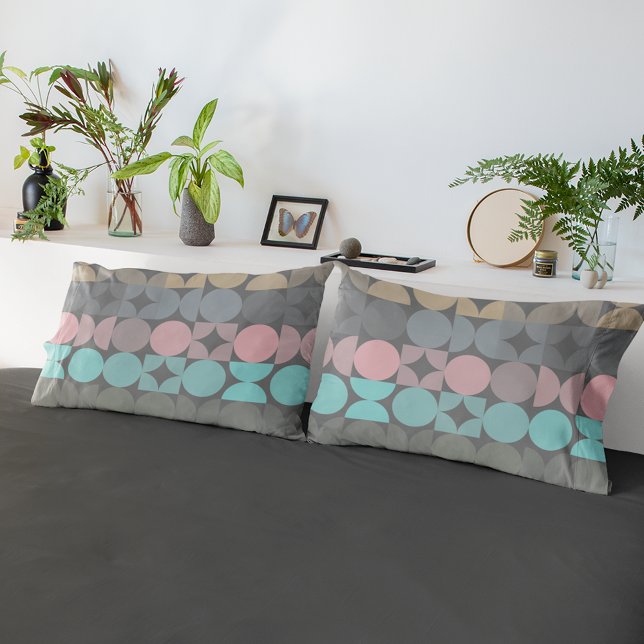 Housse D'oreillers Circles Abstraits amusants Carrés Popart Motif (Créateur téléchargé)