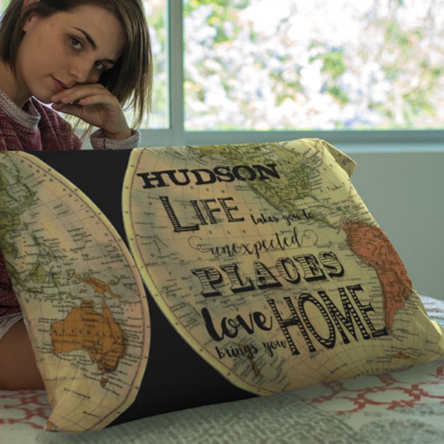 Housse D'oreillers Citation inspirée de la chambre du garçon personna (Créateur téléchargé)